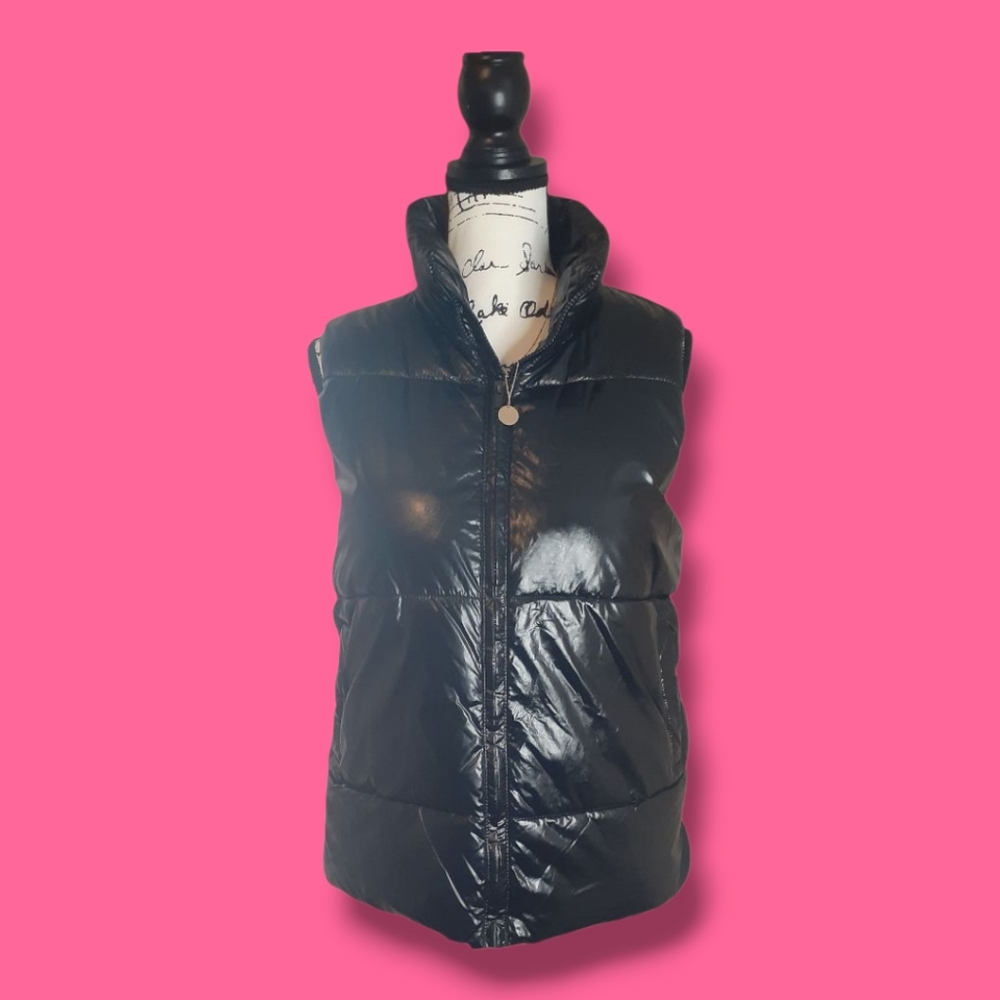A New Day Oversized Glossy Puffer Women's Vest Size S